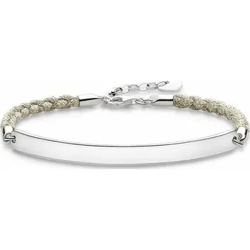 Náramek Dámský náramek Thomas Sabo LBA0029-173-19 Bílá Stříbro Stříbřitý Rozměr: 16,5-19,5 cm