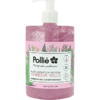 VÝPRODEJ: Pollié 07646 Aloe+Complex Herbal Hair Growth Inhibitor Gel - gel po depilaci ke zpomalení růstu chloupků, 500 ml