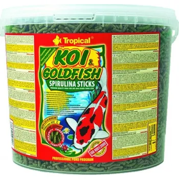 Krmivo pro rybičky TROPICAL POND Koi-Goldfish Spirulina sticks 4kg