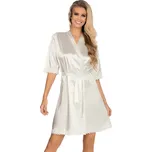 Hamana Dámský saténový župan Loris v barvě ecru Velikost: XXL