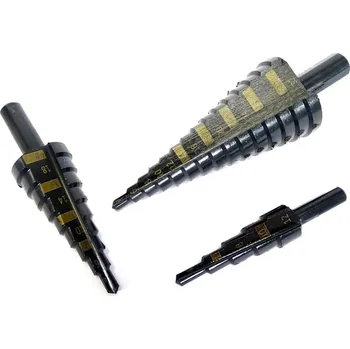 Vrták RICHMANN Kuželové vrtáky do kovu, stupňové spirální 4-32 mm, 3ks