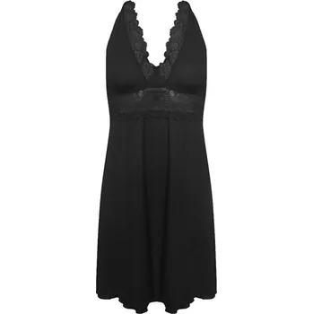 Dámské pyžamo DKaren Noční Košilka Zuza, Černá Velikost: M