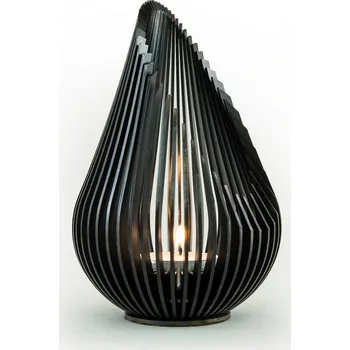 Svícen Kovový svícen Growdrop M, černá ocel - Glowbus