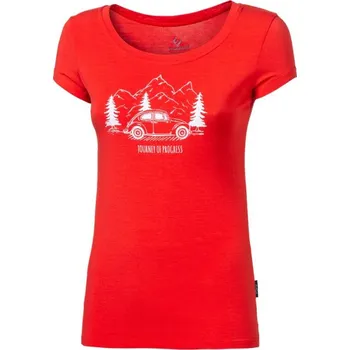 Dámské tričko Triko krátké dámské Progress LIBERTA BEETLE, červené Velikost: M