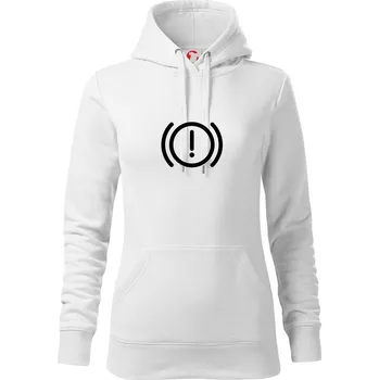Dámská mikina Brzda ikona - Mikina dámská Cape s kapucí - XS ( Bílá )