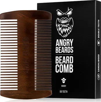 Péče o vousy Angry Beards Woody Beard Comb hřeben na vousy