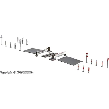 Modelová železnice VIESSMANN 5107 H0 Železniční závory levé s pohonem analog / DCC VI51070