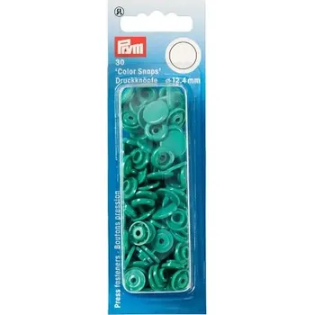 plastové patentky PRYM zelená 30ks