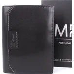 Luxusní hladká kožená peněženka Marta Ponti no. B637R + RFID černá