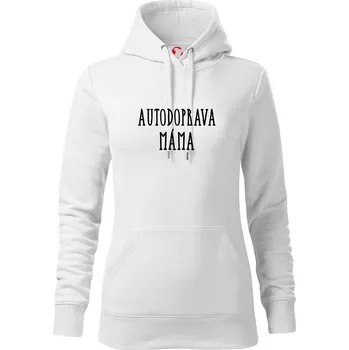 Dámská mikina Autodoprava máma - Mikina dámská Cape s kapucí - M ( Bílá )