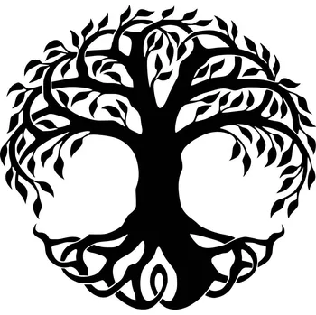 Vsepropejska Strom života 12 dekorace na zeď Rozměr (cm): 38 x 36, Dekor: Černá