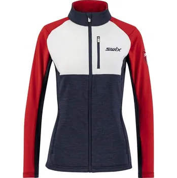 Rukavice SWIX INFINITY MIDLAYER JACKET W Dark Navy/SWIX Red Velikost: L