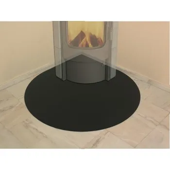 Ocelová (plechová) podložka pod kamna HARK 123x123 cm černá