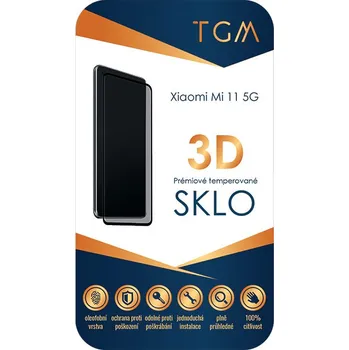 Tvrzené sklo TGM 3D na Xiaomi Mi 11 - černé