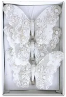 Laalu Motýli LAU-2114 12 cm bílý 3 ks