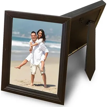 Rám na obraz Tmavohnědý dřevěný rámeček s fotografií (13x18)