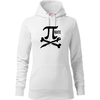 Dámská mikina Pirate PÍ - Mikina dámská Cape s kapucí - XS ( Bílá )