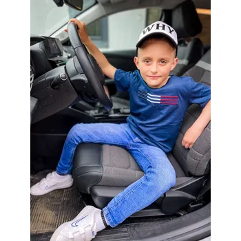 Tmavě-modré chlapecké tričko s krátkým rukávem, Velikost 5-6 roků