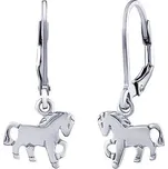 Stříbrné náušnice visací kůň Ciff PRM11613E