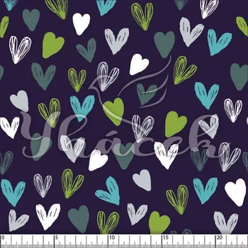 Zakázkový tisk, softshell, kočárkovina... Šrafovaná srdíčka na navy Látky k tisku: Kočárkovina