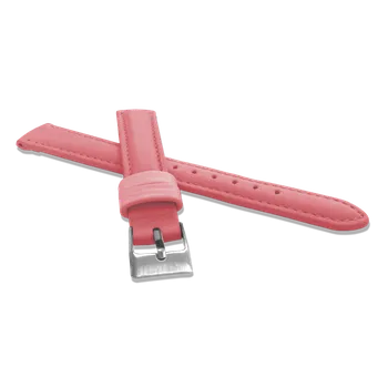 Řemínek na hodinky MINET Růžový prošitý řemínek z luxusní kůže Top Grain - 14 MSBUP14