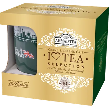 Čaj Ahmad Tea I Love Tea Selection s porcelánovým hrnkem 10 sáčků