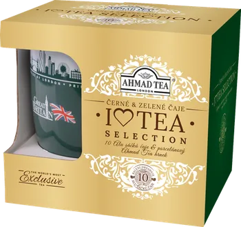 Čaj Ahmad Tea I Love Tea Selection s porcelánovým hrnkem 10 sáčků