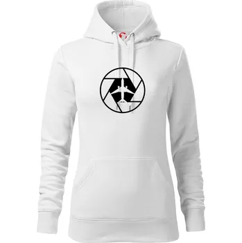 Dámská mikina Clona spotting - Mikina dámská Cape s kapucí - S ( Bílá )