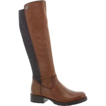 Dámské kozačky RIKEKER Dámská hnědá kožená kozačka Z9591-22-265 Velikost 37