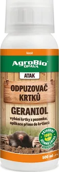 Odpuzovač zvířat AgroBio Opava Atak Geraniol odpuzovač krtků 500 ml