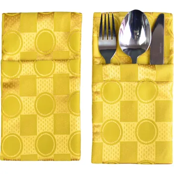 Příbor HEDVA ČESKÝ BROKÁT Kapsa na příbory Odaska set 2ks ŽÍHÁNÍ A OVÁL zlatá