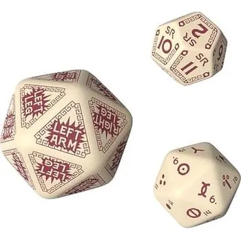 Příslušenství k deskovým hrám Q-workshop Sada kostek - RuneQuest Expansion Set, barva tyrkysovo-zlatá