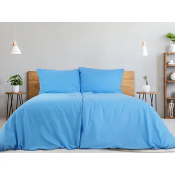 Povlečení B.E.S. - Petrovice, s.r.o. Povlečení TOP Hotel 140x200+70x90 hotelový uzávěr - modrá