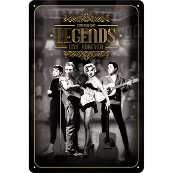 Plechová cedule Nostalgic Art Plechová Cedule Legends Live Forever