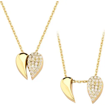Náhrdelník Lillian Vassago Zlatý náhrdelník rozdělené srdce LLV95-GN009
