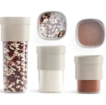 Set 3 Dóz Lékué Flip - Šedá