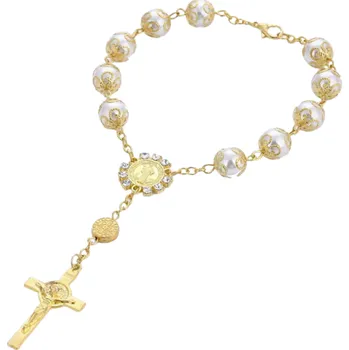 Růženec Amparo Miranda® Náramek perlový růženec YL005 Gold