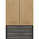 Dubová koupelnová skříňka s poličkami POLA Dub artisan/antracit