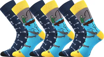 Pánské ponožky Lonka Doble Sólo 3 páry rybář 43-46