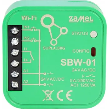 Centrální jednotka pro chytrou domácnost SBW-01 - Wi-Fi ovládání 1 brány, vrat, branky, SUPLA, 2 vstupy pro indikaci poloh