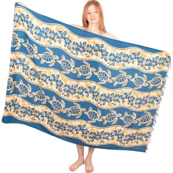 Šátek Sarong / pareo / plážový šátek Turtles in stream Petrol Blue, Sittar.cz