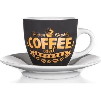 Banquet Šálek s podšálkem COFFEE & CUPCAKES 90 ml