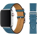 AW Kožený STYLISH řemínek na Apple Watch - Modrý Šířka uchycení řemínku: 44/45/46/49mm, Barva: Modrý IR-AWKZST15