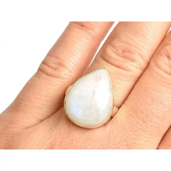 Prsten Prsten měsíční kámen kapka vel. 60 Ag 925/1000 6,7g
