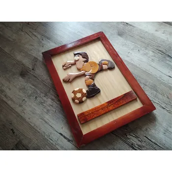 Houpací kůň ISO Dětský obrázek - dřevěný obrázek fotbalista