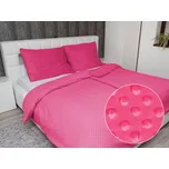 Hřejivé ložní povlečení Minky 3D puntíky MKP-009 Fuchsiové Jednolůžko 140x200 a 70x90 cm