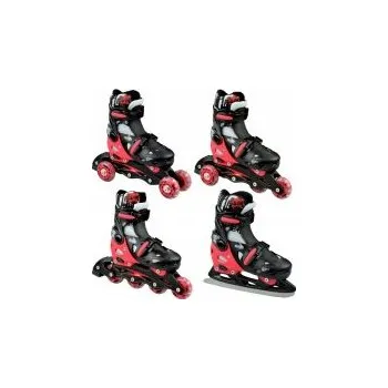 Kolečkové brusle Raven Singer 4v1 black/red EU 29-32 brusle + DÁREK DLE VÝBĚRU!