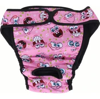 Obleček pro psa Hárací kalhotky Sponge Bob pro psa - růžové Velikost: S