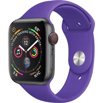 Řemínek na hodinky AW Jednobarevný řemínek na Apple Watch - Fialový Šířka uchycení řemínku: 38/40/41/42mm, Délka řemínku: Dámský - S/M (12 - 18cm), Barva: Fialový IR-MJ01-037