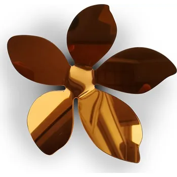 Samolepící dekorace Crearreda Dekorace samolepící 3D, Bronzové květy, 8 ks v balení